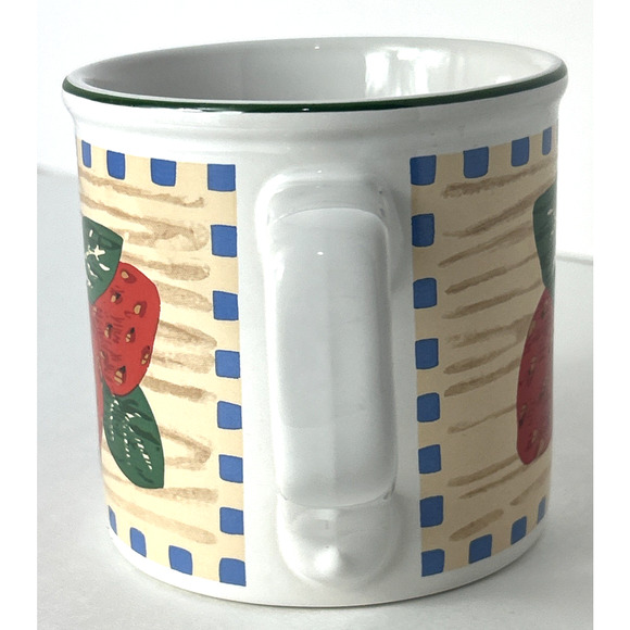 Tienshan Coffee Tea Cocoa Mug Cup Strawberry Design Stoneware - Picture 2 of 6